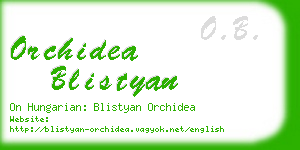 orchidea blistyan business card